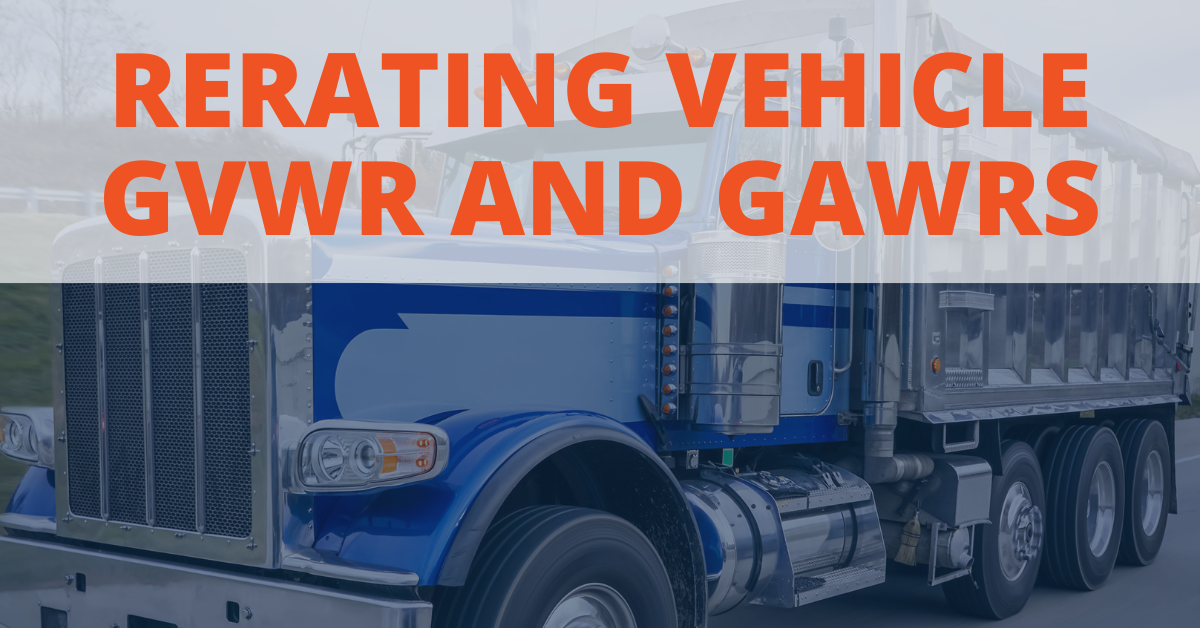 Rerating vehicle GVWR and GAWRs